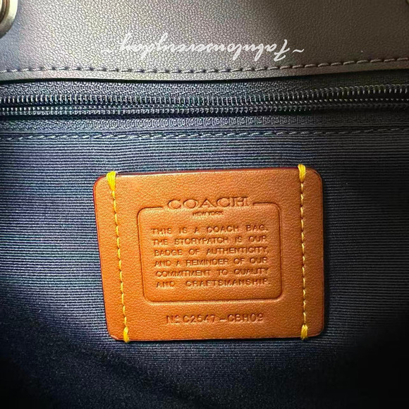 Coach Hadley Backpack In Leather Gunmetal/Dark Teal CBH09 NWT - Picture 6 of 9